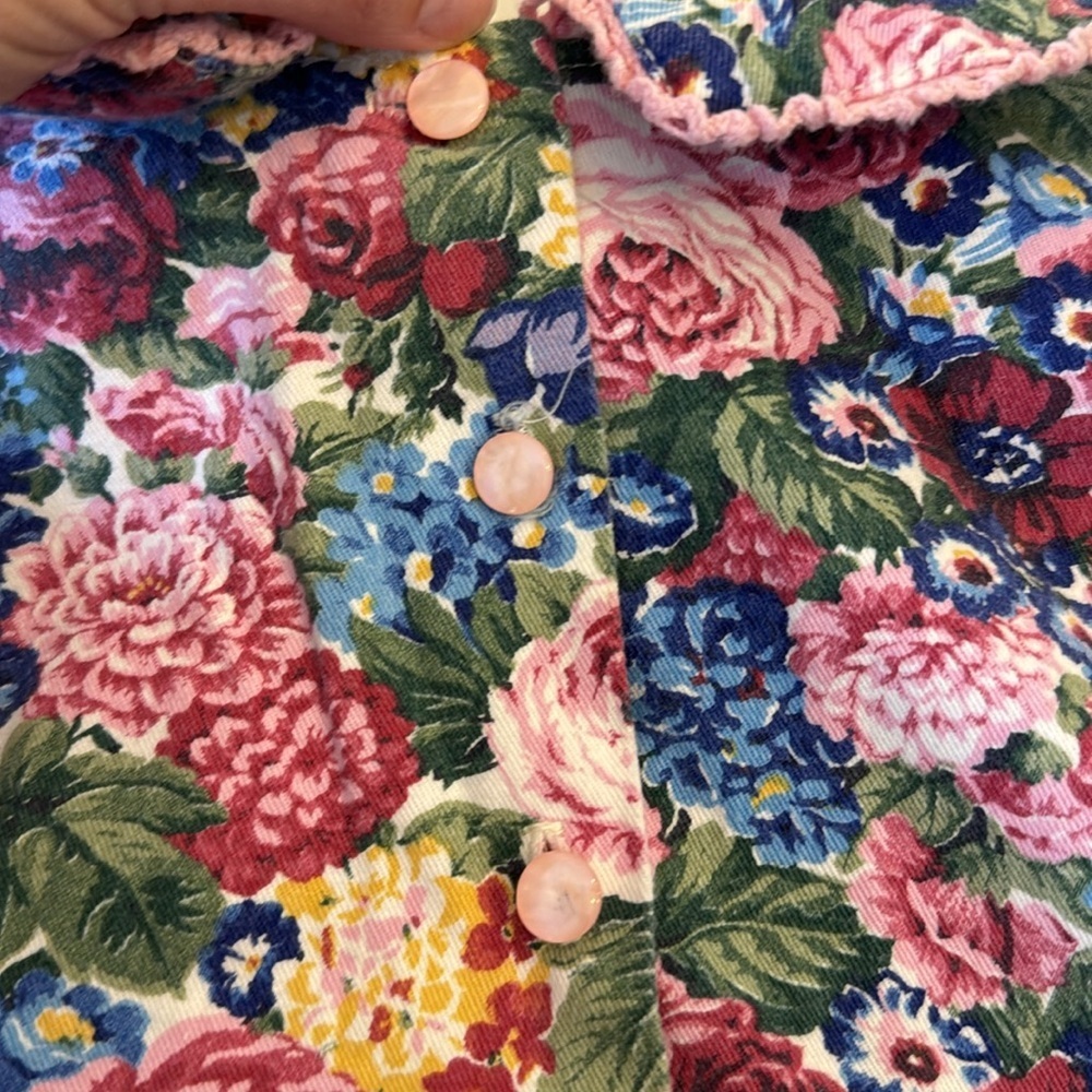 VINTAGE! MouseFeathers Girls’ Vibrant Floral Dress, sz 4 - Picture 3 of 8